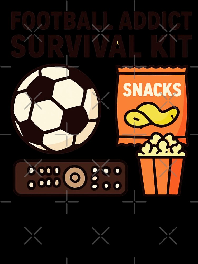 Football Addict Survival Kit Funny Soccer Fan Design by GreennieArt
