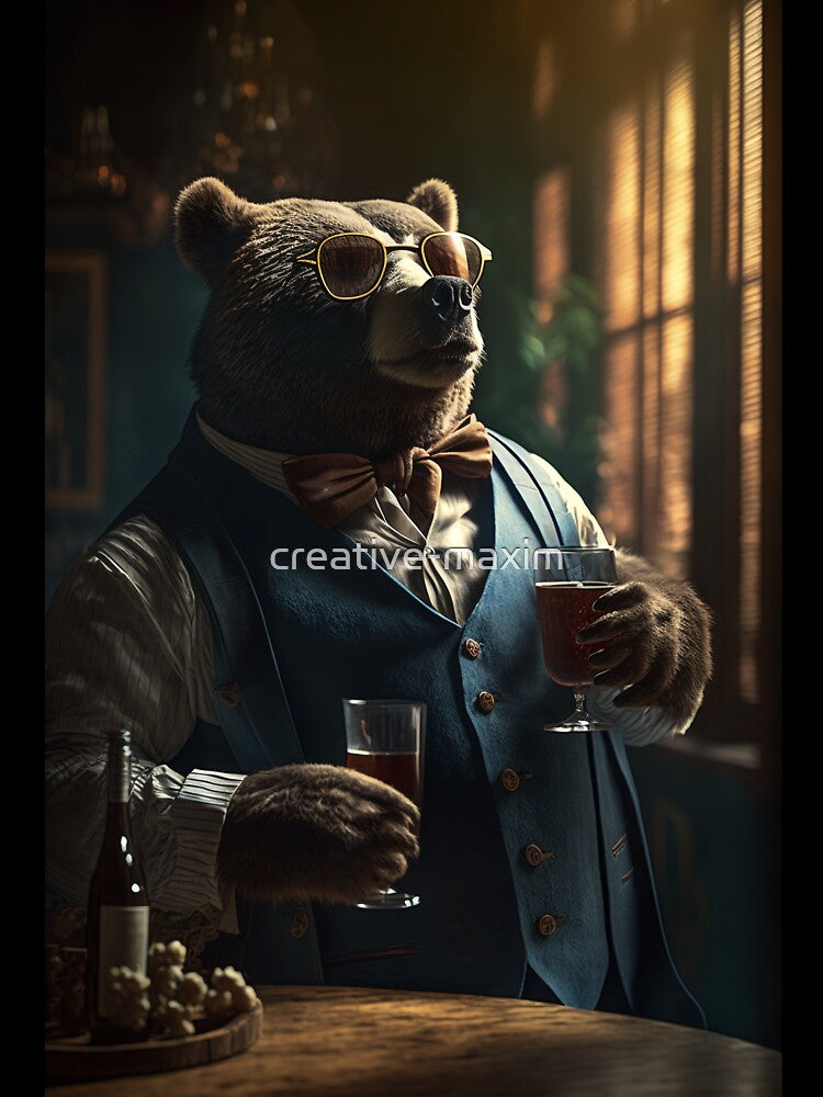 Corporate Ursine: Unleashing Your Inner Bear with a Glass of Wine by creative-maxim