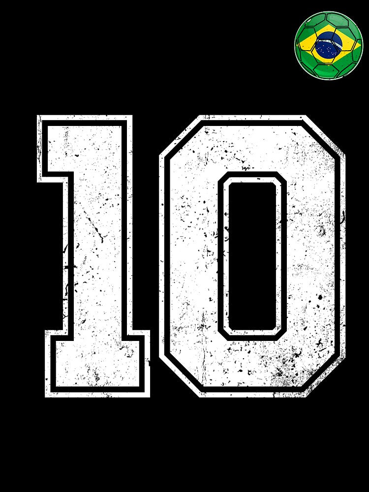 Number 10 Brazil Futbol Football Brazilian soccer Flag Jersey by RoyesButler