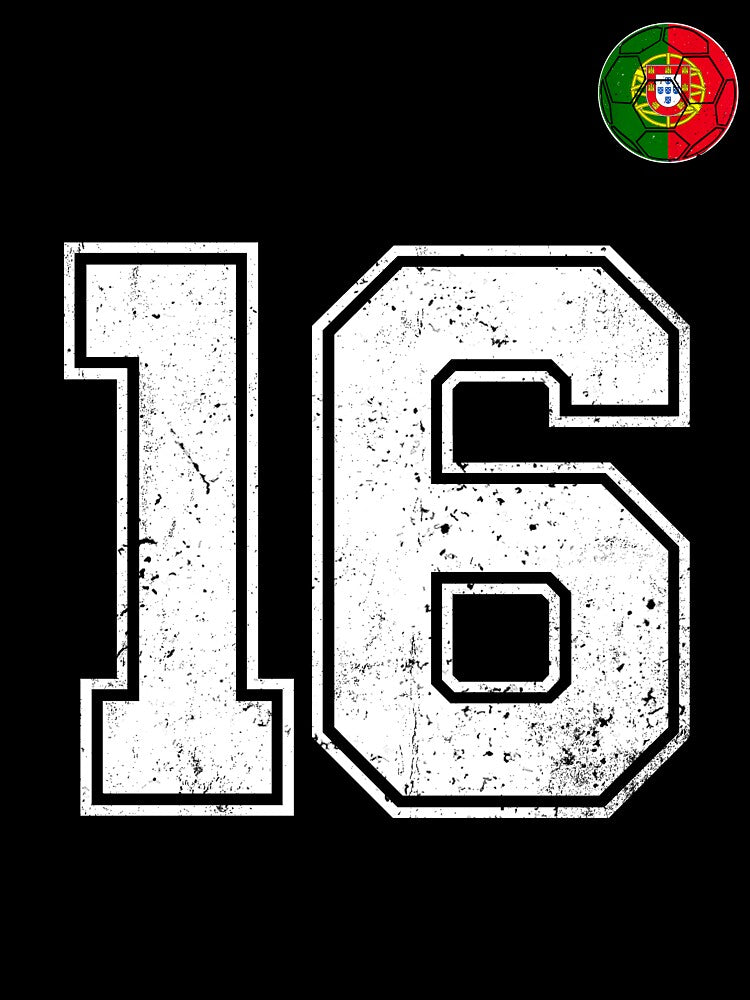 Portugal Soccer Number 16 Vintage Sports Fan by OliviaHayesArt