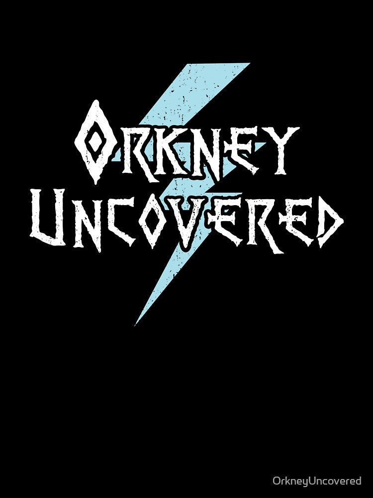 Orkney Uncovered - lightning bolt design - travel tourism history by OrkneyUncovered