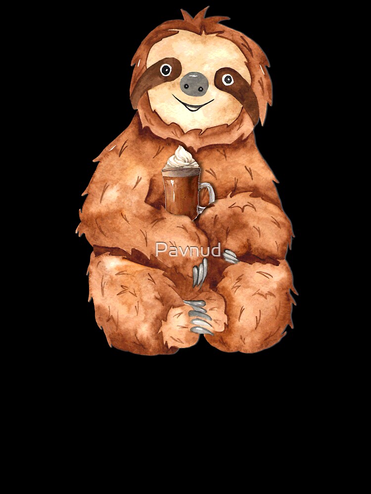Sloth and Cup of Coffee by Pavnud