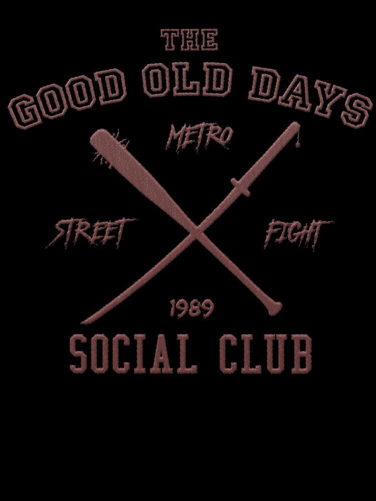 good old days social street fight club - embroidery iron patch textured graphic artwork by hayrpictures