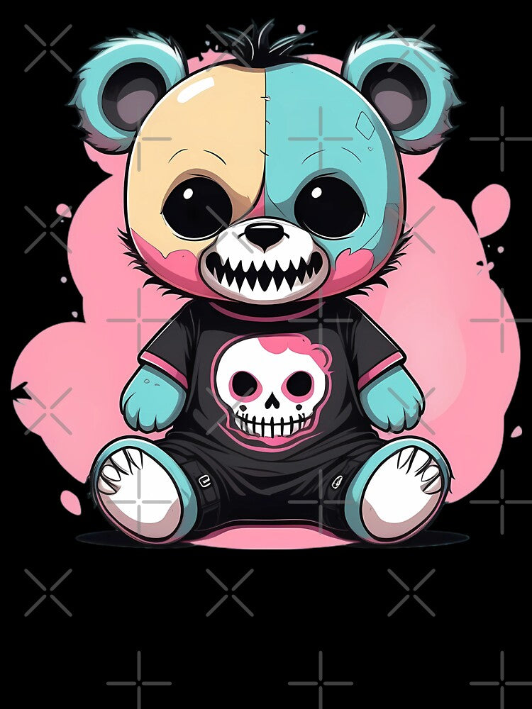 pastel goth teddy bear by lotsagoth