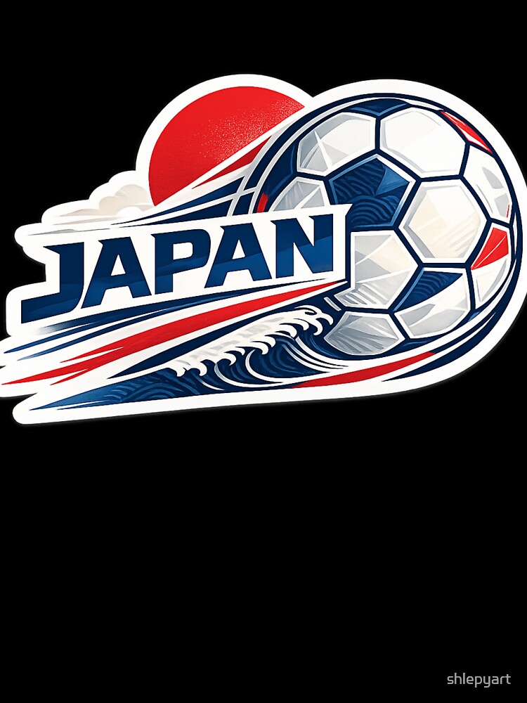 Japan Football Sticker for Fans Who Love Clean Japanese Aesthetic | Minimal Soccer Designq by shlepyart