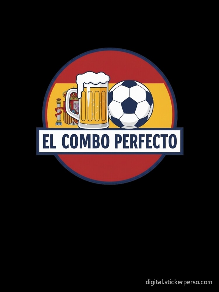 The Winning Combo: Beer and Football - Spanish Version by digital.stickerperso.com