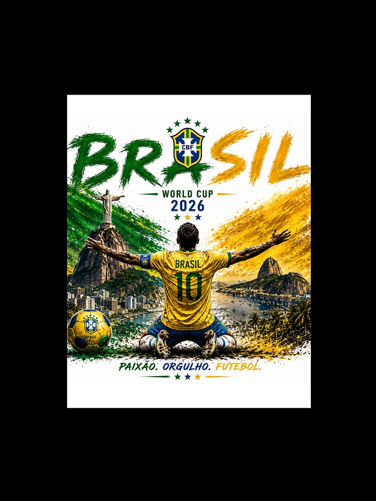 Brazil Football Team World Cup 2026 Design | Brazil Soccer Fan Art for True Supporters by allin14fun