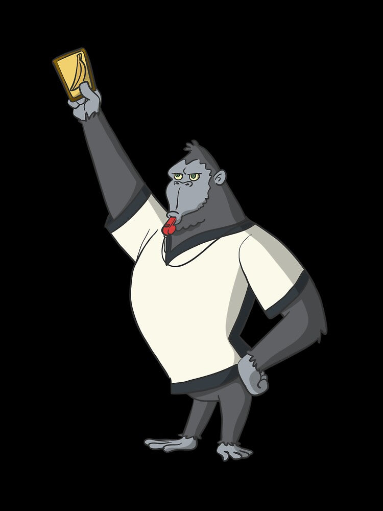 Football referee with yellow card by Monkey Ful