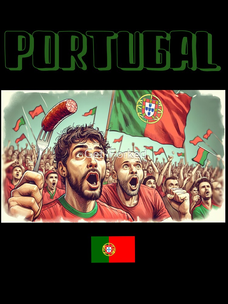 Portugal Fans Euro24, sausage on a Fork. by Get-Forked