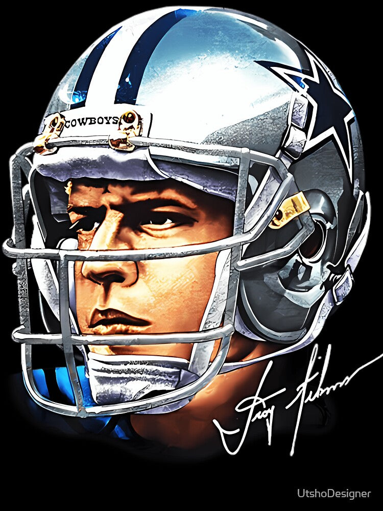 90S Football Troy Aikman Cowboys by UtshoDesigner