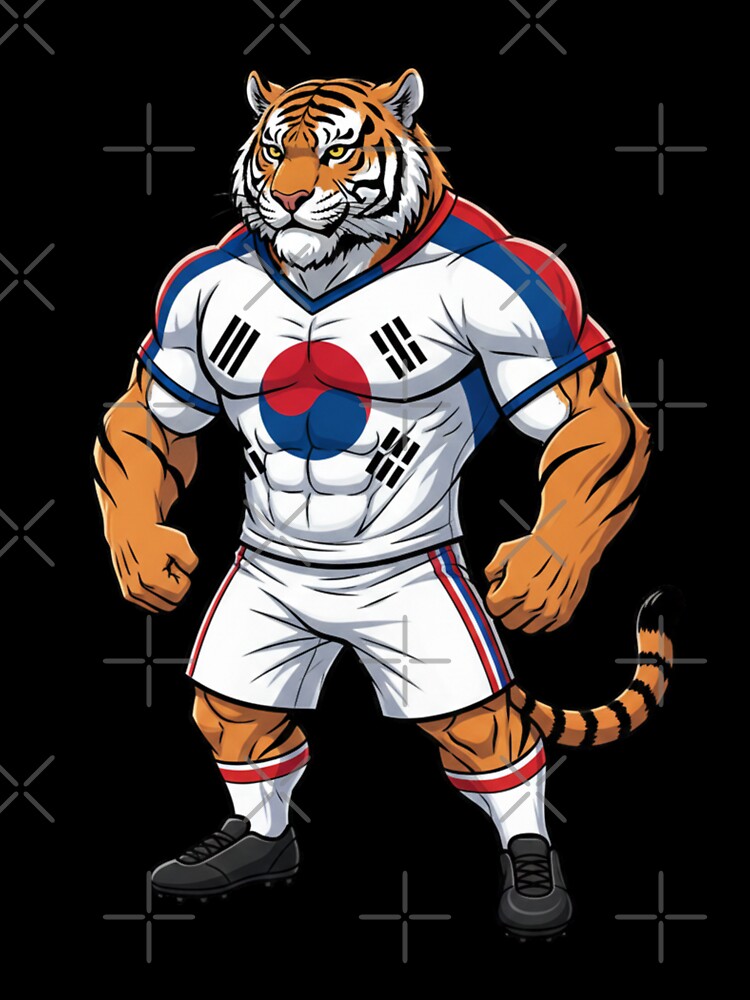 Strong South Korean Tiger Football Mascot 2026 by ArtByKatti