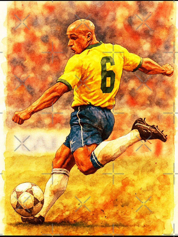 Roberto Carlos Classic Football Legend by Sarcastic designs