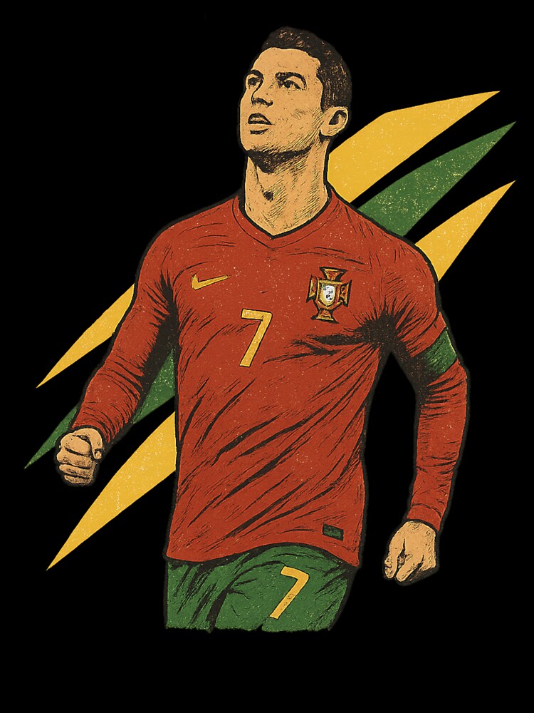 Cristiano Ronaldo Retro Portugal Football Art – Vintage Supporter Design by liondrifter