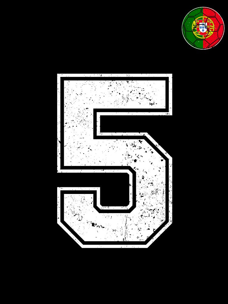 Portugal Soccer Number 5 Vintage Sports Fan by OliviaHayesArt