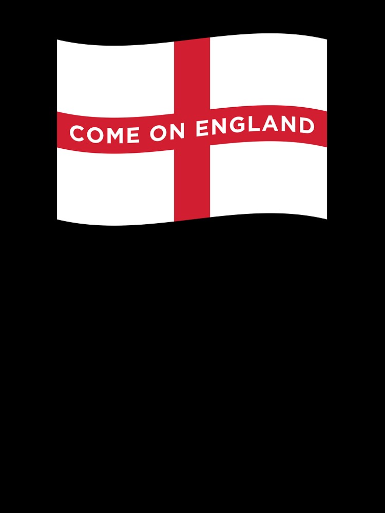 Come On England Wave Flag (On Black) by STUDIO-72