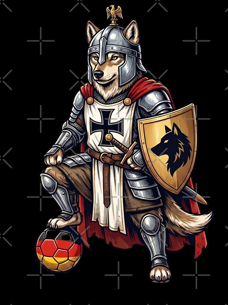 German Wolf Knight Fussball Soccer Player- Football Fan - Game Supporter German Team by BeaverFriends