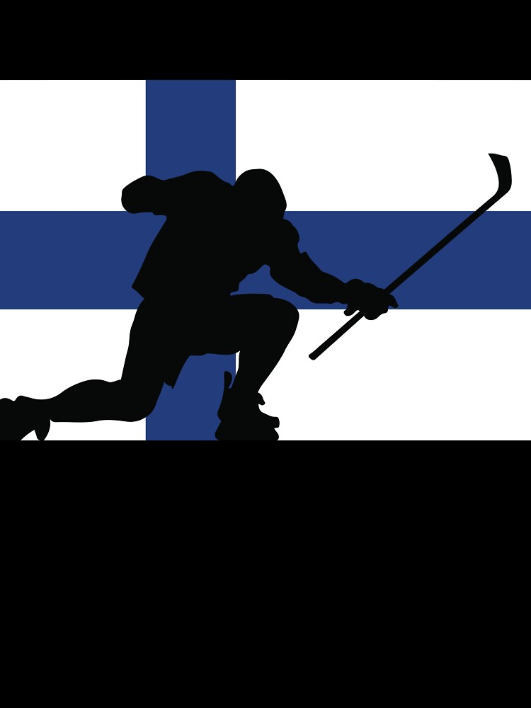 Finland Ice Hockey Silhouette Celebration by CanvasTee
