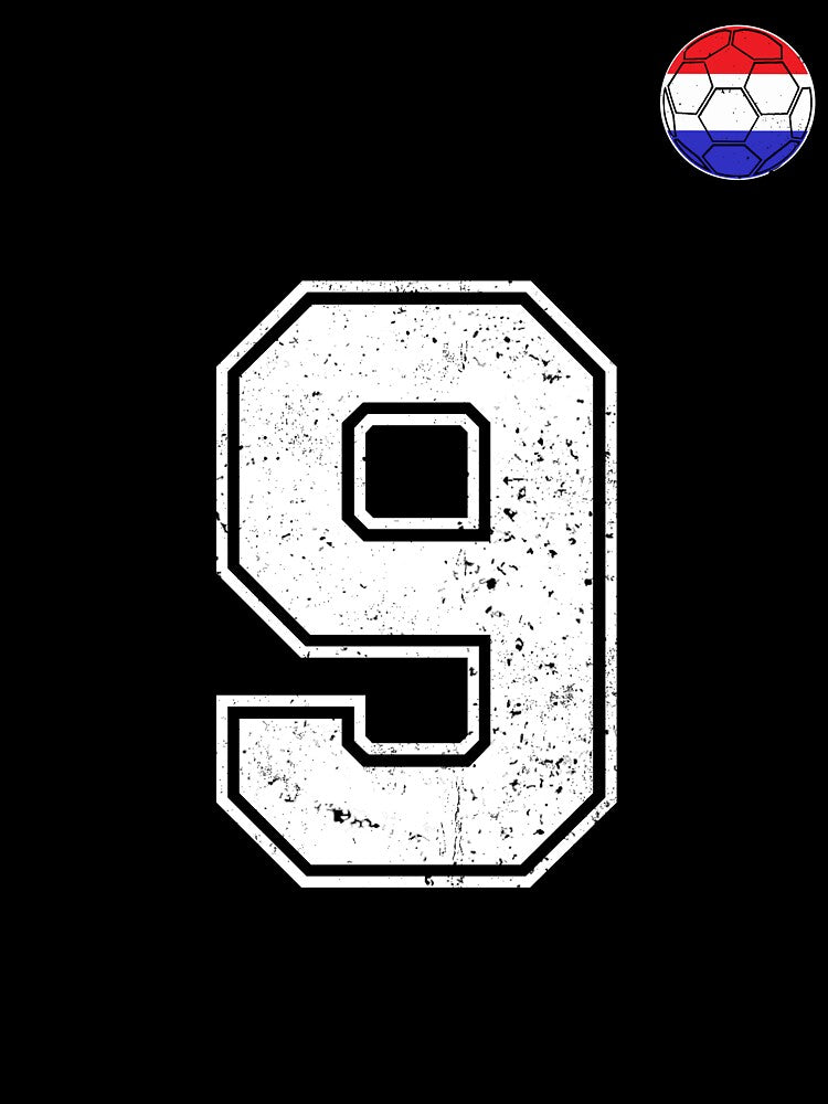 Netherlands Soccer Number 9 Vintage Sports Fan by LiviuGligoros
