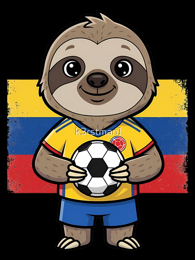 Colombia Soccer Sloth Football Fan by k3rstman1
