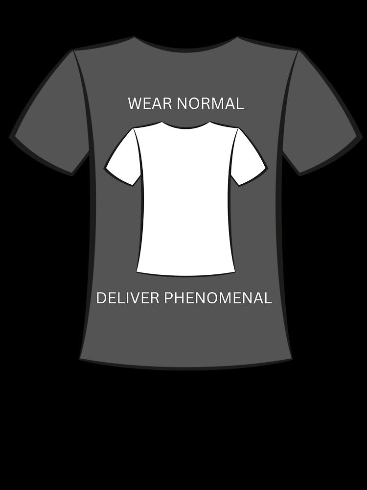 Wear Normal Deliver Phenomenal – Double Layer Modern Aesthetic Tee by rebuZZ-Apparels-The Minimalistic Buzz