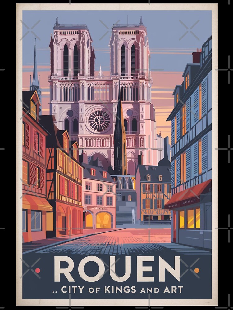 Rouen Vintage Travel Poster by TravelerRat