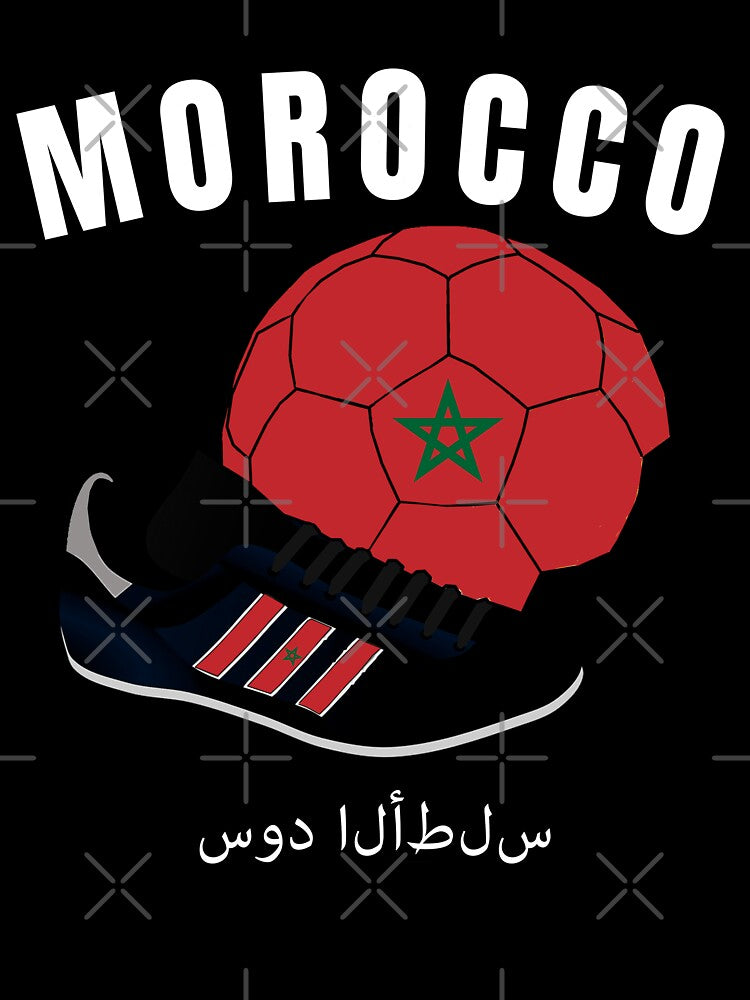 Soccer Morocco Flag T-Shirt Cool Football Jersey Gift Tee by BCNDesign