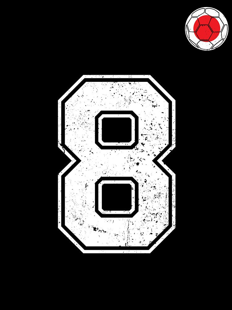 Japan Soccer Number 8 Vintage Sports Fan by LiviuGligoros