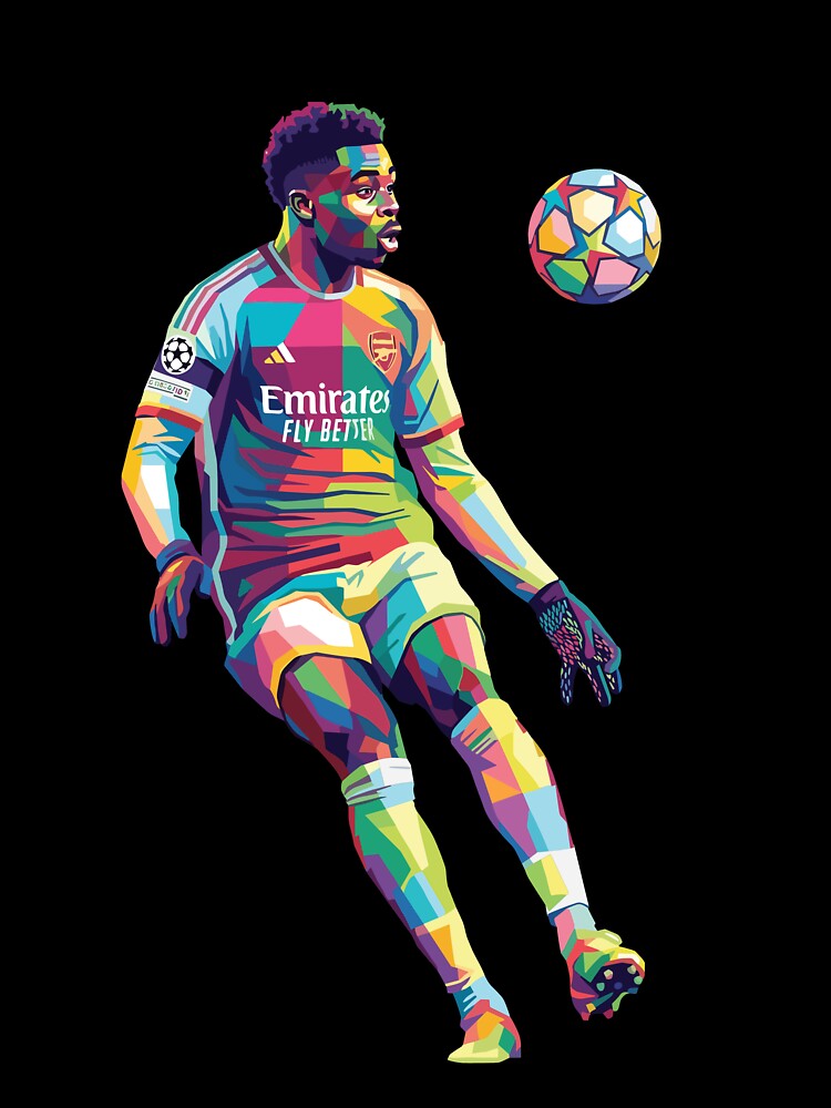 Bukayo Saka Celebration Pop Art by princejolin