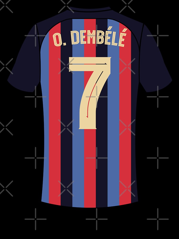 Ousmane dembele Barcelona football jersey by Justtrendytees