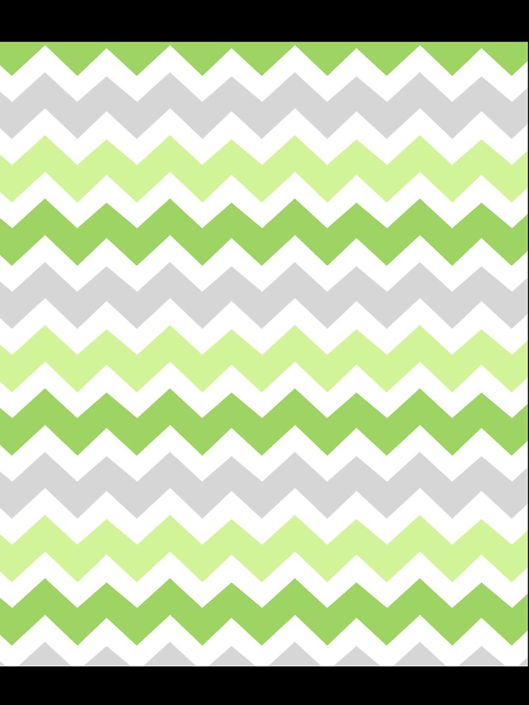 Lime Green Grey Chevron Pattern by dreamingmind