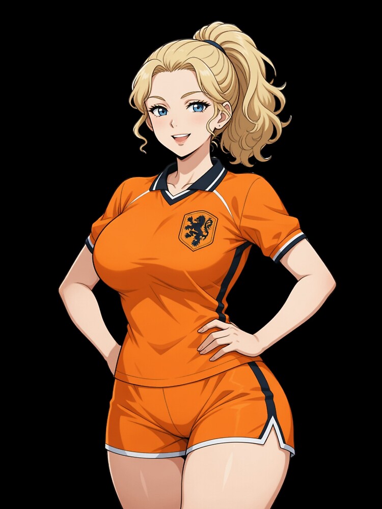Netherlands Football Girl Anime World Cup by PixoPrintables