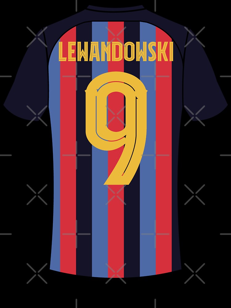 Lewandowski barcelona football jersey number 9 by Justtrendytees