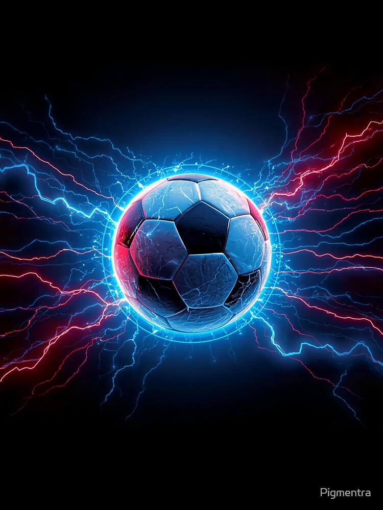 Electric Soccer Energy – Game Day Football Design by Pigmentra