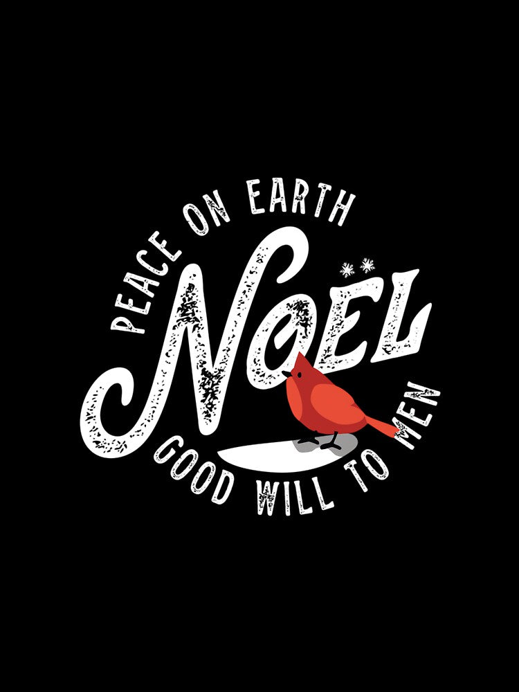 Noel, Vintage, Christmas Design, Cardinal, Peace on Earth by AlisonPAnderson