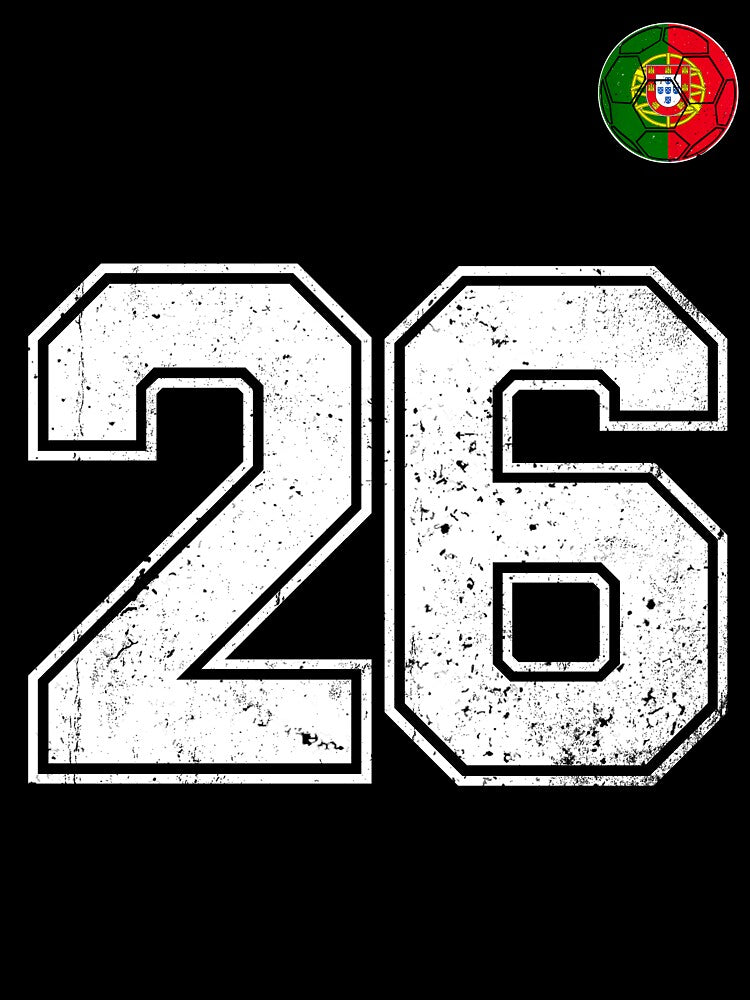 Portugal Soccer Number 26 Vintage Sports Fan by OliviaHayesArt