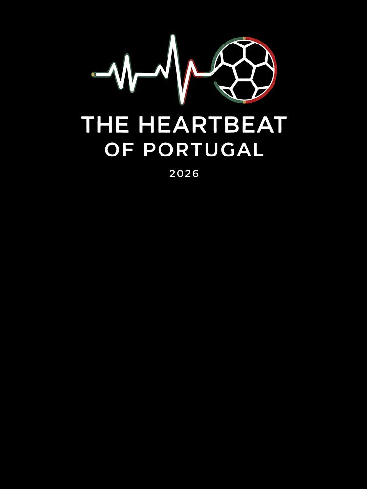 Portugal Football Heartbeat Shirt – The Heartbeat of Portugal 2026 Soccer Fan Design by rebuZZ-Apparels-The Minimalistic Buzz