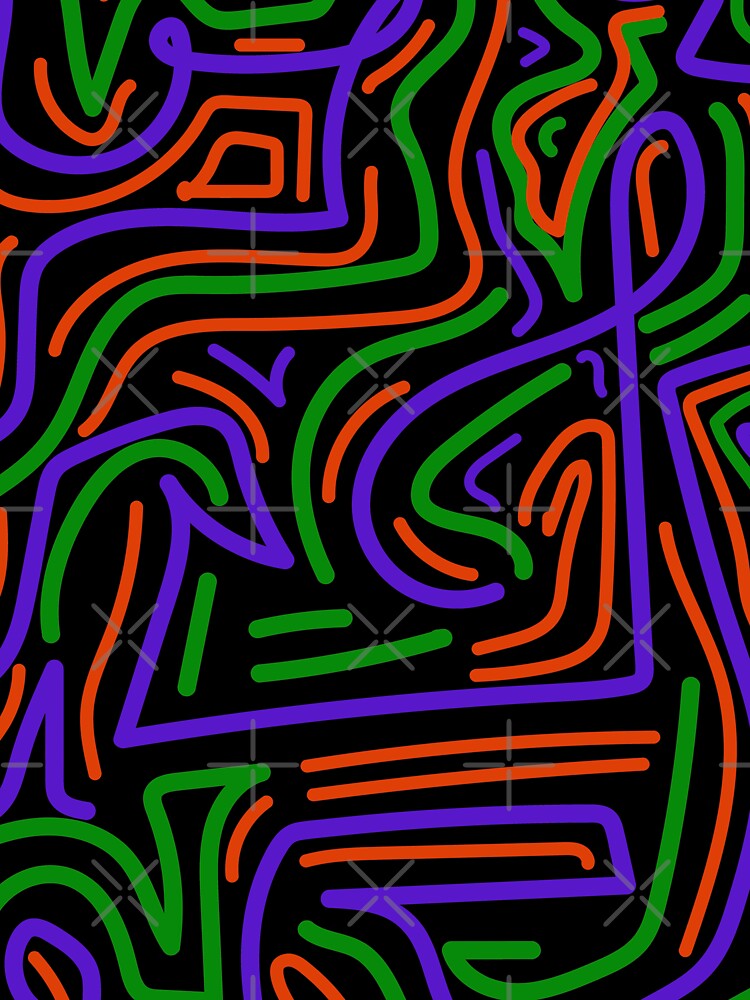 90s movie theater inspired funky swirling pattern- Drive-in by studioarchive