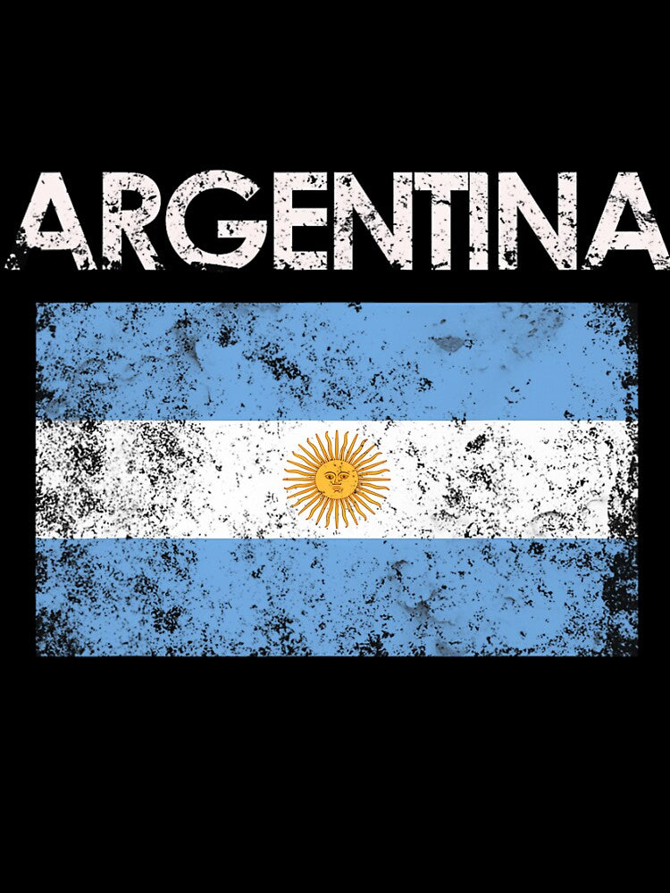 Vintage Argentina Argentinian Flag Pride 	 Short Sleeve by ghrisvclann