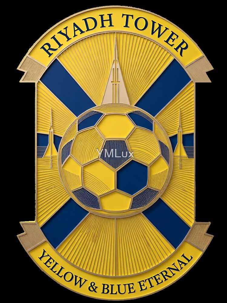 Eternal Riyadh Tower T-Shirt & Yellow Blue Soccer Mug – Premium City Pride Gift by YMLux