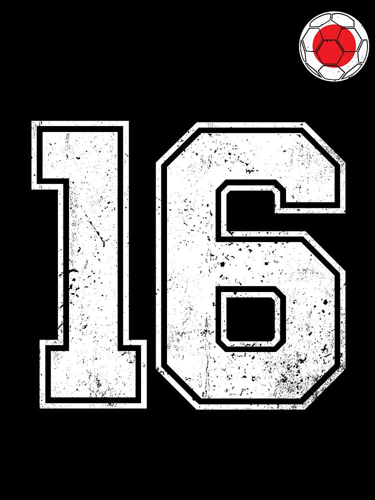 Japan Soccer Number 16 Vintage Sports Fan by LiviuGligoros