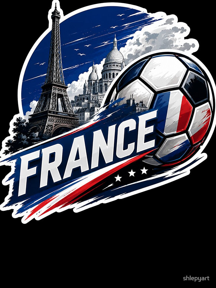 France Football Sticker for Fans Who Love Iconic Football Culture | Minimal Soccer Design by shlepyart
