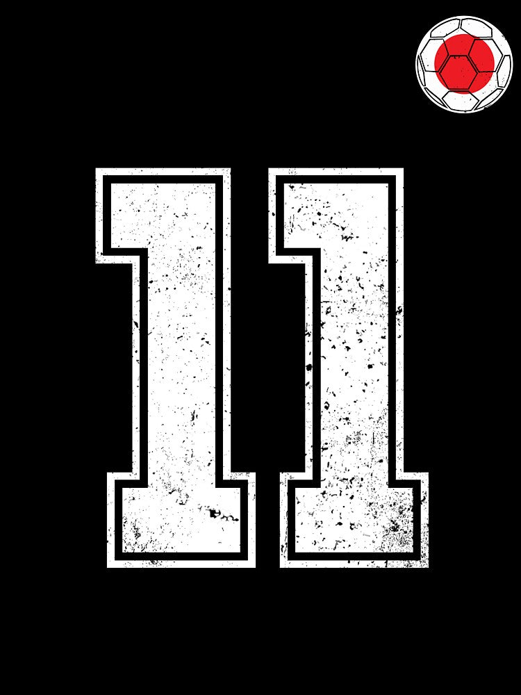 Japan Soccer Number 11 Vintage Sports Fan by LiviuGligoros