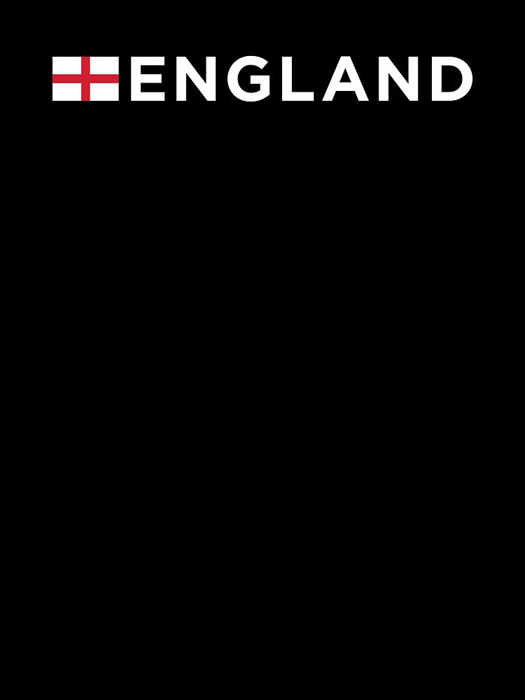 England with Small Flag (White Text on Red) by STUDIO-72