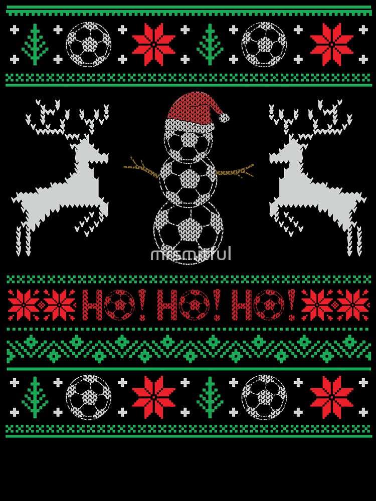 Funny Christmas Soccer Snowman Ugly Christmas Xmas by mrsmitful