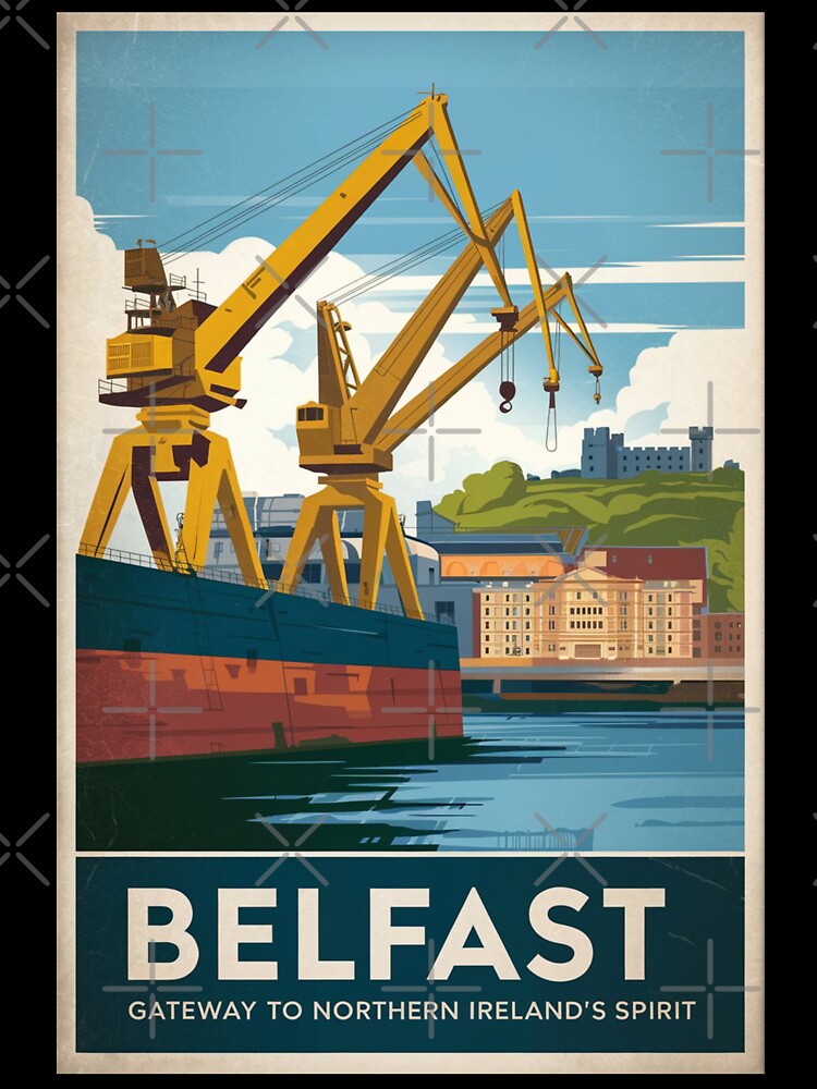 Belfast Vintage Travel Poster by TravelerRat