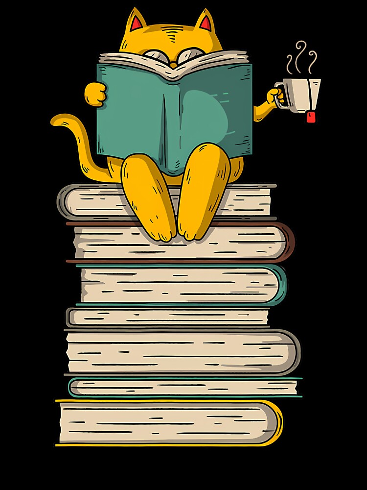 Reading Cat - Funny Book &amp; Tea Lover 	 Short Sleeve by sofekmiselc