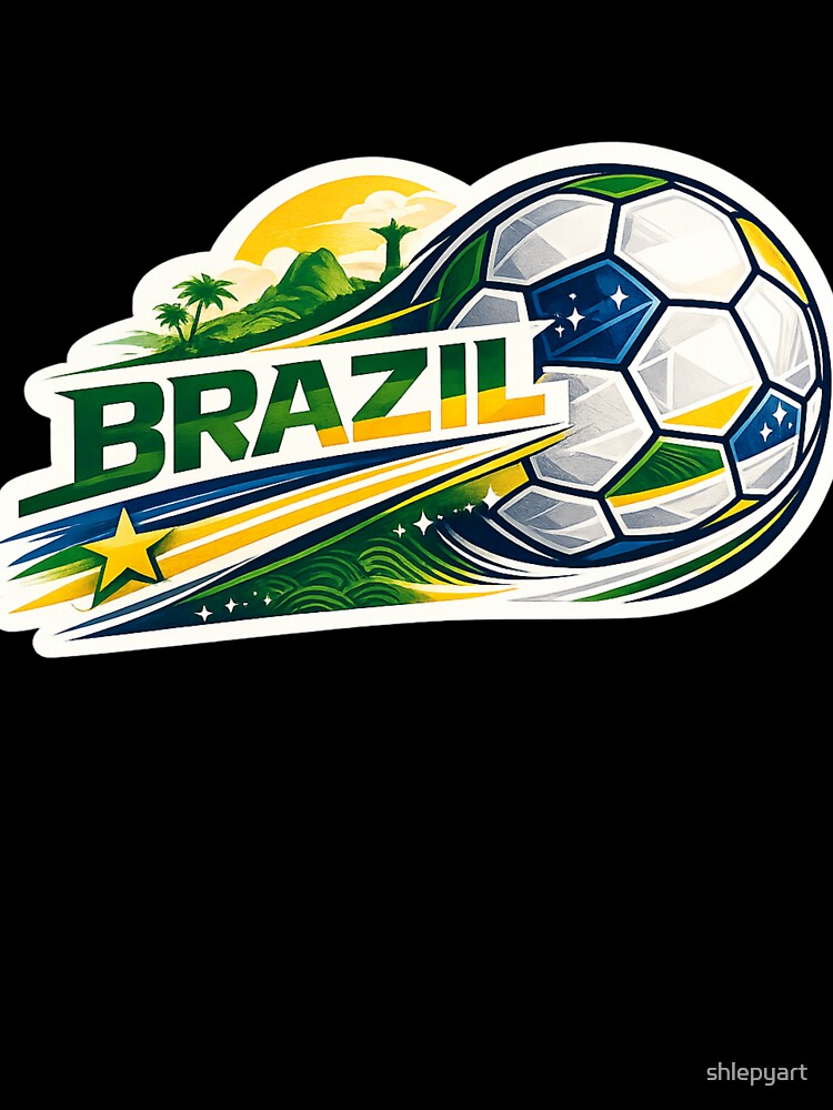 Brazil Football Sticker for Fans Who Feel the Energy of the Game | Minimal Soccer Design by shlepyart