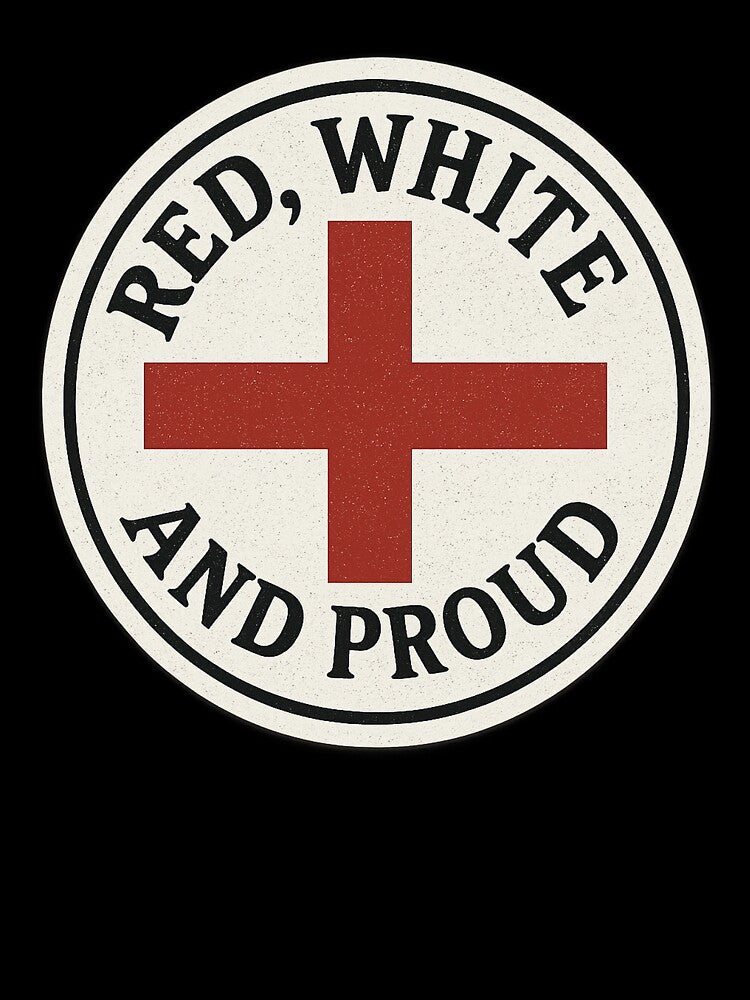 Red, White and Proud – St George’s Cross Circular Emblem by SwishyGarage