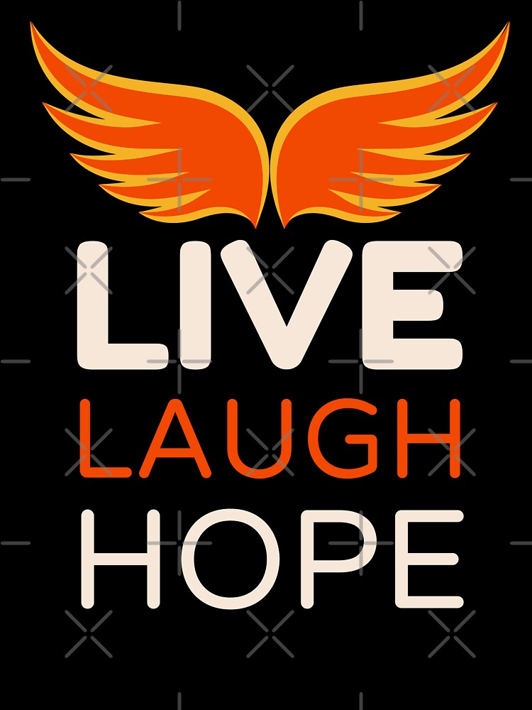 Live Laugh Hope - Short Motivational Quotes | Colorful Fashion Hope Typography by Delandor