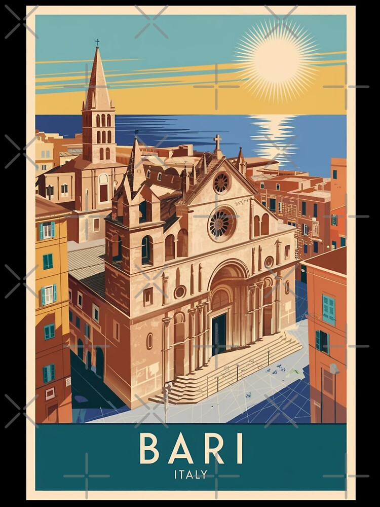 Bari Vintage Travel Poster by TravelerRat